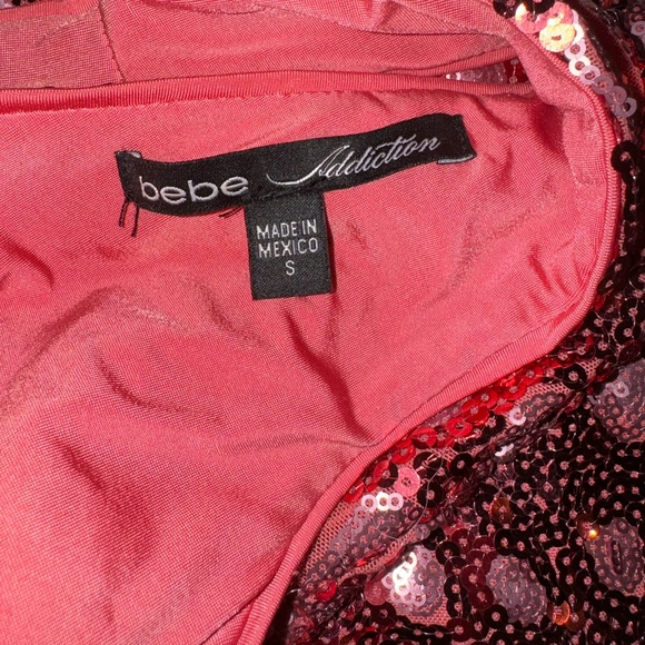BeBe addiction pink sequined mini dresz - Picture 8 of 8